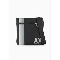 Armani Exchange Crossbody bag con banda a contrasto e logo - Nero 9524894R818100020