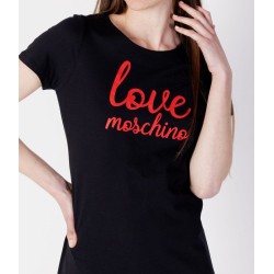 Love Moschino Vestito corto stampa logo Nero - W 5 929 27 M 4405