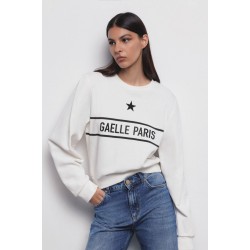 Gaëlle Paris Felpa Paricollo Off White - GAABW01279_PTTF0019