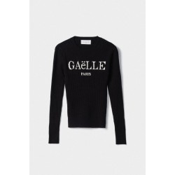 Gaëlle Paris Pullover Con Logo Boucler Nero -  GAABW00955_MBFI0001