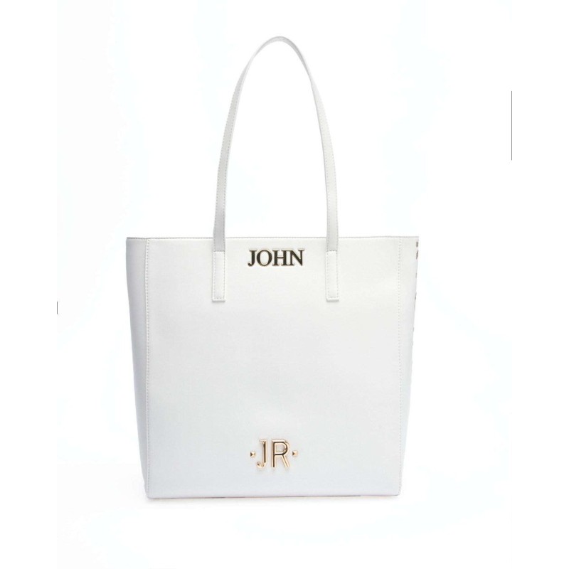 John Richmond Shopping borsa con logo e scritta RWP23296BO - Bianco