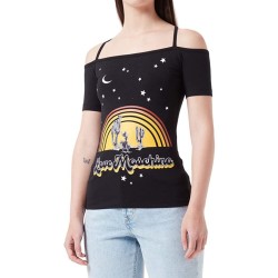 Love Moschino T-shirt stampa notturna - Nero W4H6501E1951